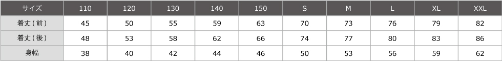 サイズ表