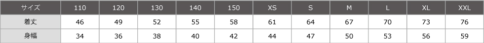 サイズ表