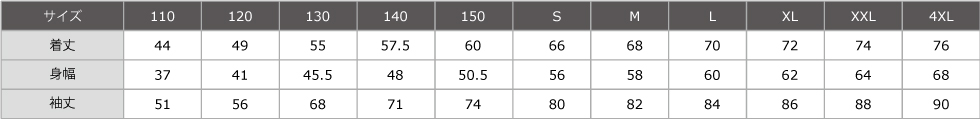 サイズ表