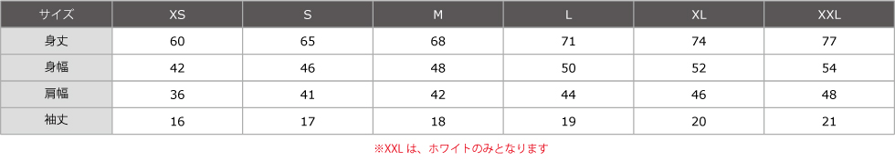 サイズ表