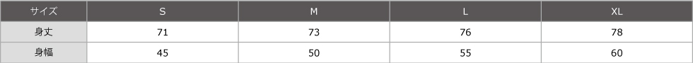 サイズ表