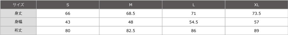 サイズ表