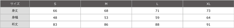 サイズ表
