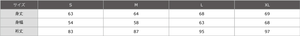 サイズ表