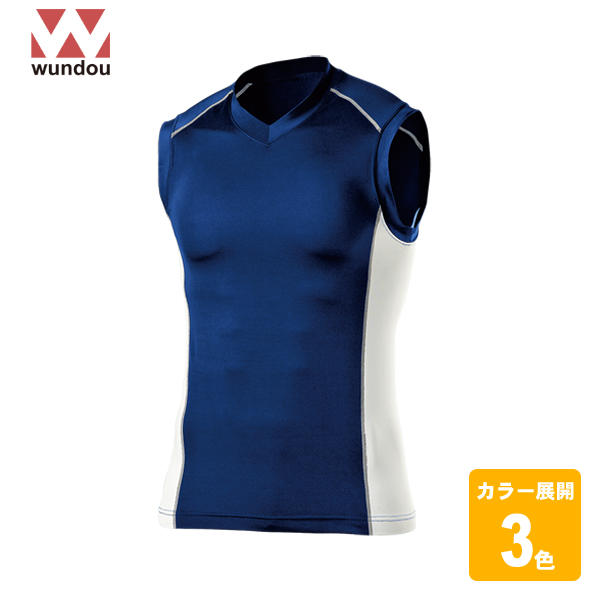 Vネックインナーシャツノースリーブ