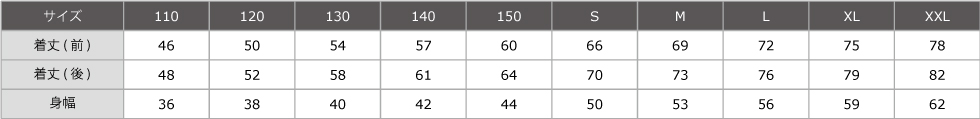 サイズ表