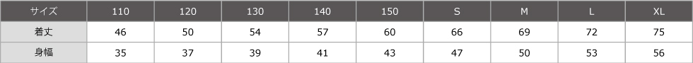 サイズ表