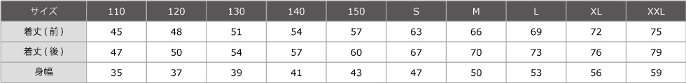 サイズ表