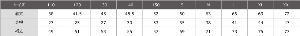 サイズ表