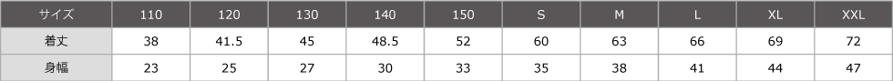 サイズ表