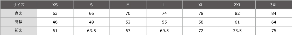 サイズ表