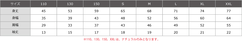 サイズ表