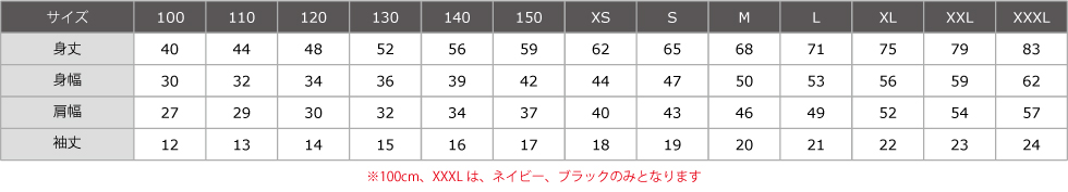 サイズ表