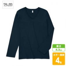 スリムフィットVネックロングスリーブTシャツ