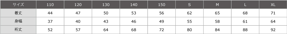 サイズ表