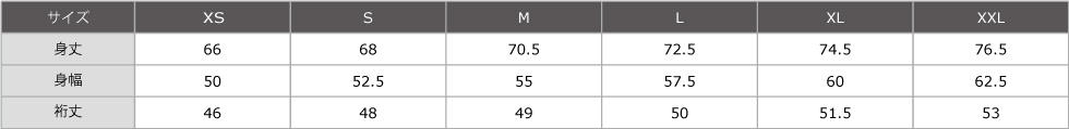 サイズ表