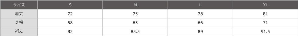 サイズ表