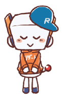 おじぎをしているRESARTの公式キャラクターRAIくんのイラスト